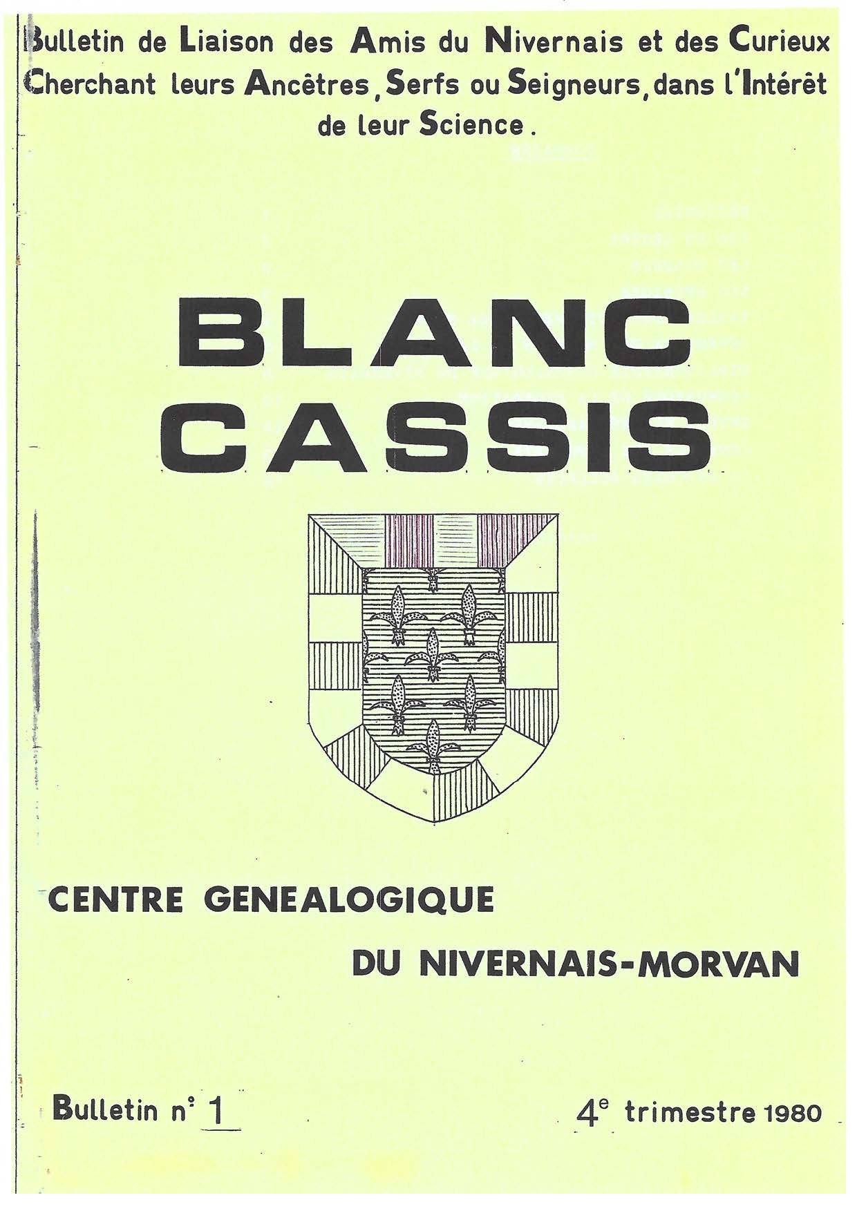 Le premier numéro de notre revue Blanc Cassis (1980)