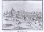 BC105 Reproduction d’une vue de Nevers réalisée le 20 janvier 1618 par RP MARTINET (communiquée par Pierre GUIBERT)